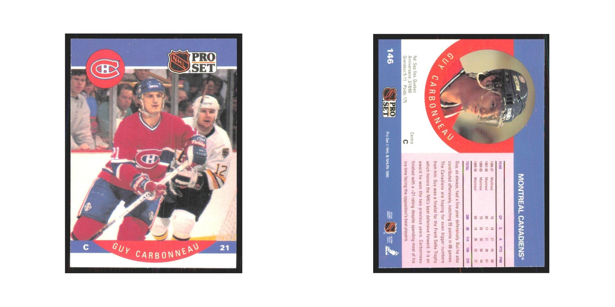 1990 Pro Set Guy Carbonneau Montreal Canadiens #146