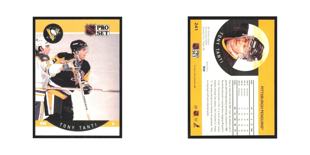 1990 Pro Set Tony Tanti Pittsburgh Penguins #241