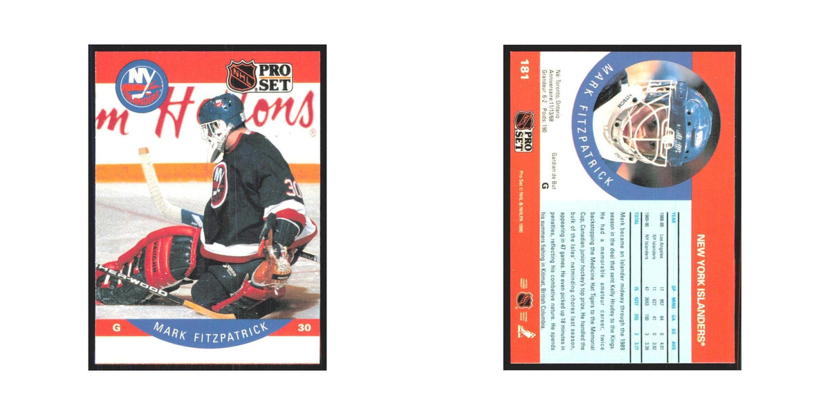 1990 Pro Set Mark Fitzpatrick New York Islanders #181