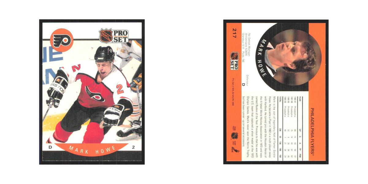 1990 Pro Set Mark Howe Philadelphia Flyers #217