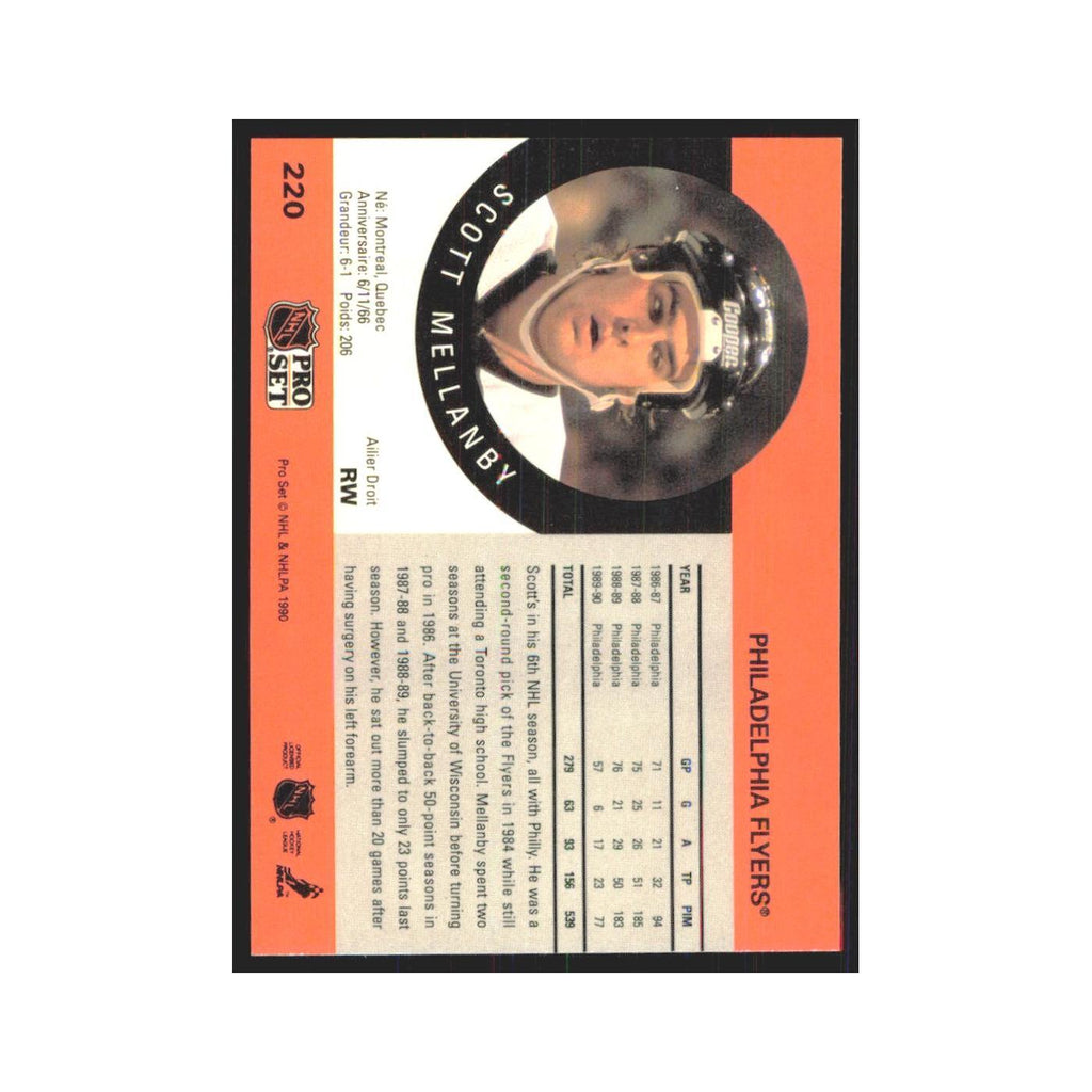 1990 Pro Set Scott Mellanby Philadelphia Flyers #220
