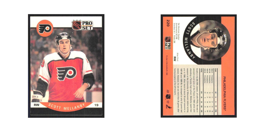 1990 Pro Set Scott Mellanby Philadelphia Flyers #220