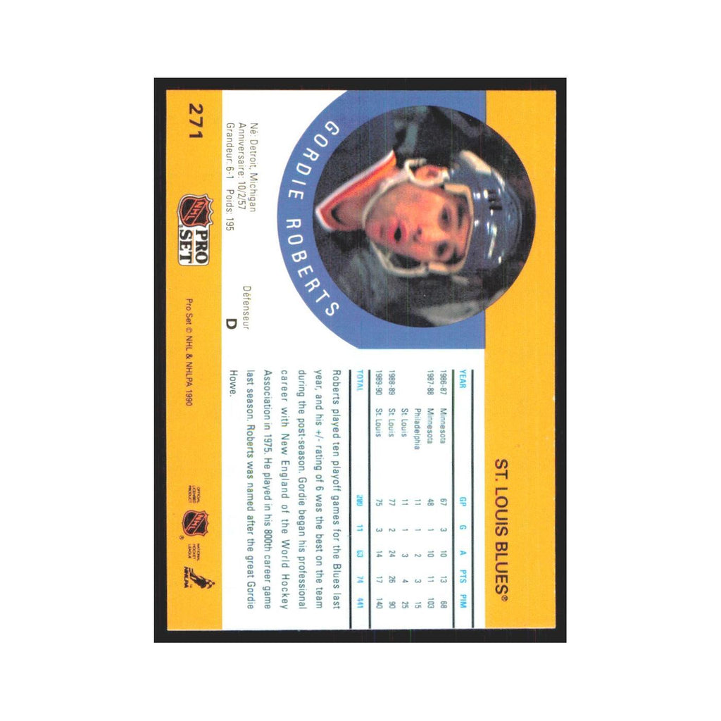 1990 Pro Set Gordie Roberts St. Louis Blues #271
