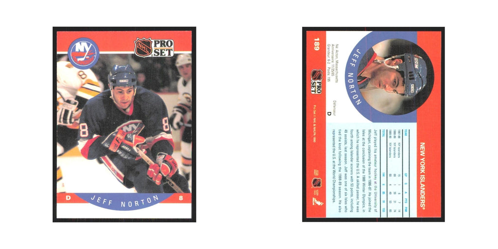 1990 Pro Set Jeff Norton New York Islanders #189