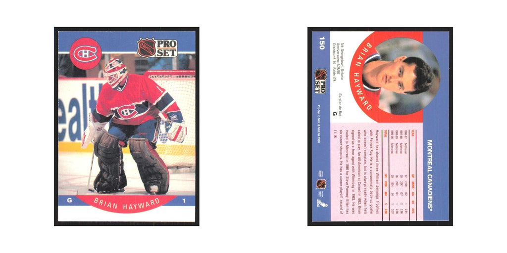 1990 Pro Set Brian Hayward Montreal Canadiens #150