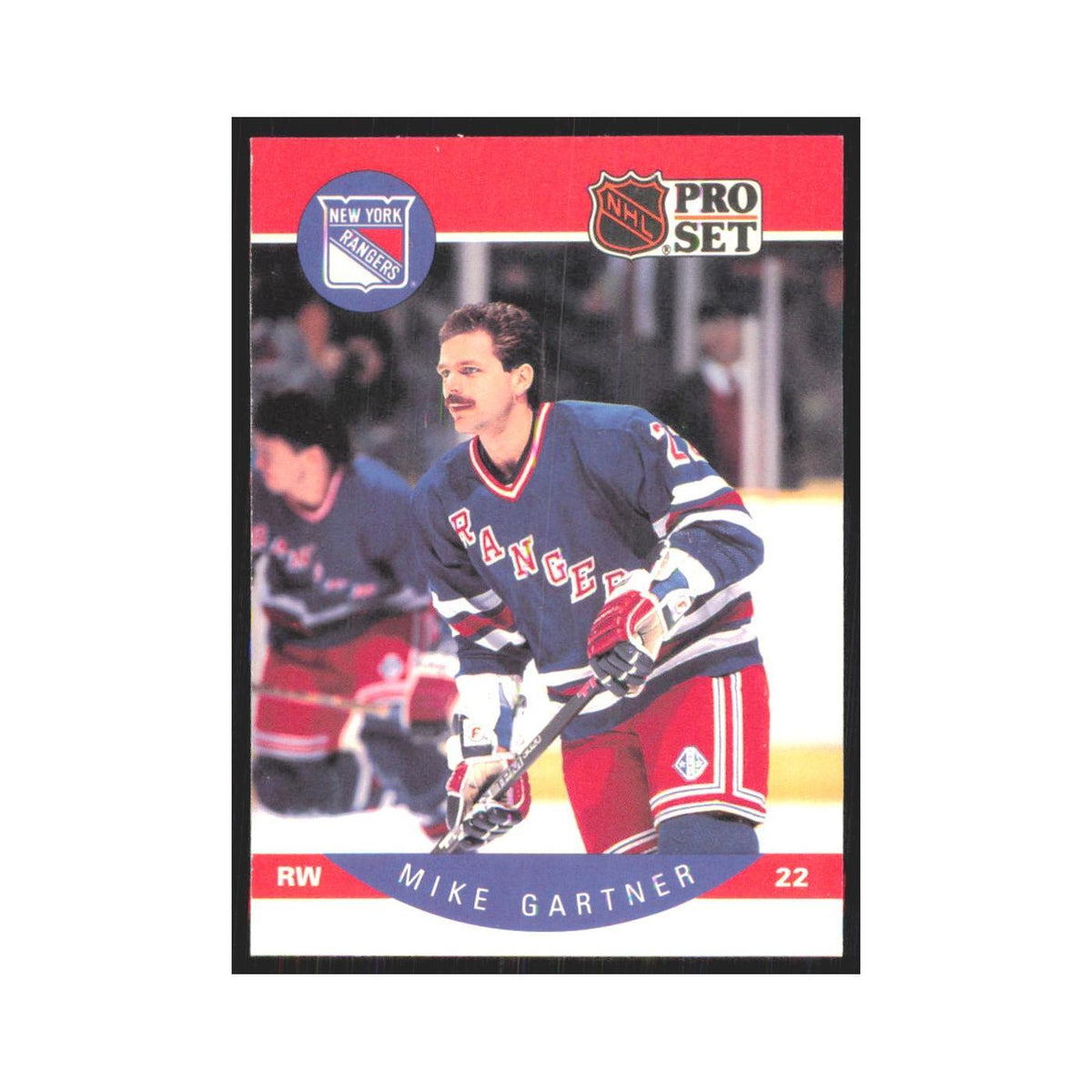 1990 Pro Set Mike Gartner New York Rangers #196