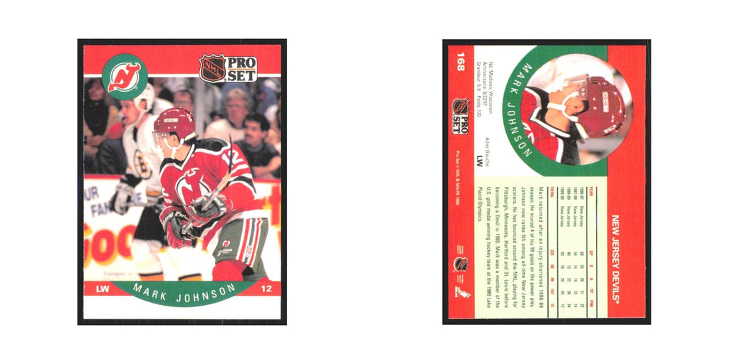1990 Pro Set Mark Johnson New Jersey Devils #168
