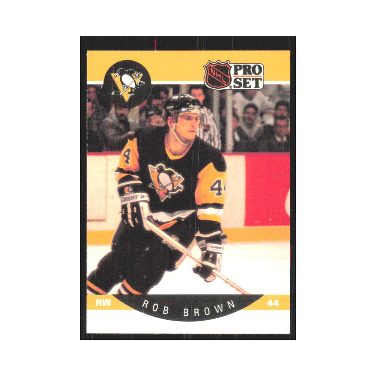 1990 Pro Set Rob Brown Pittsburgh Penguins #229