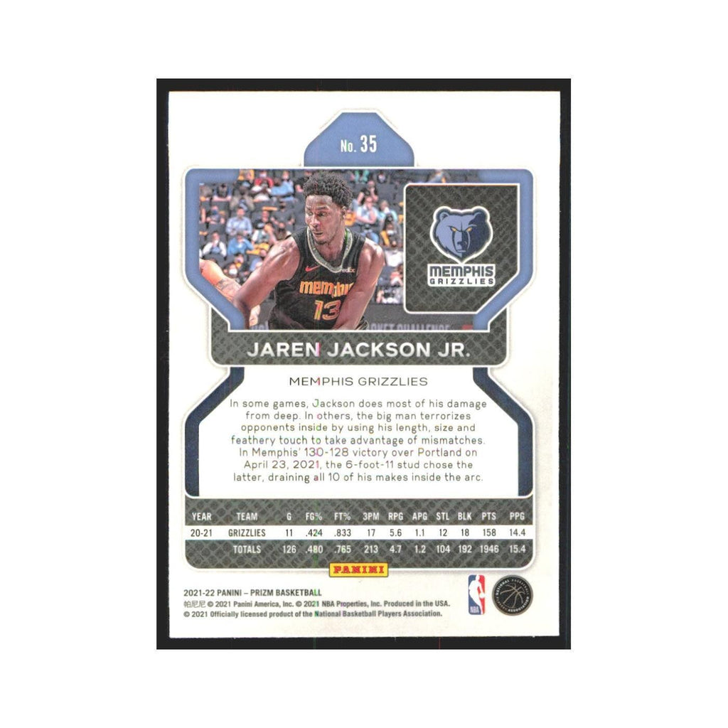 2021 Panini Prizm Jaren Jackson Jr. Grizzlies #35