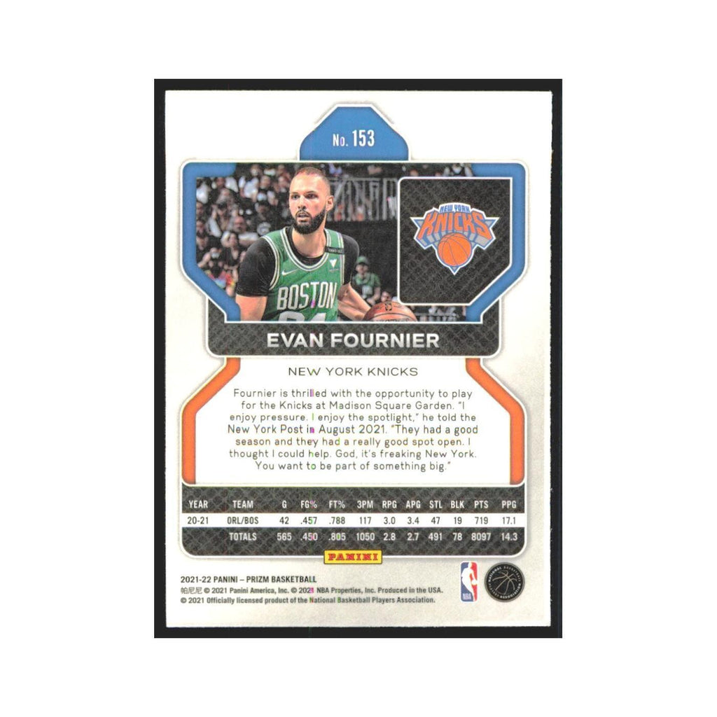 2021 Panini Prizm Evan Fournier Knicks #153