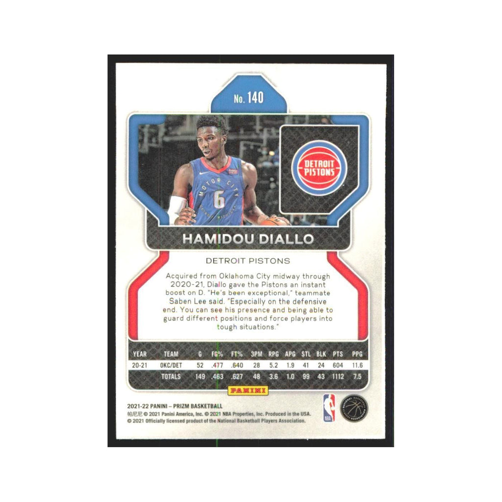 2021 Panini Prizm Hamidou Diallo Pistons #140