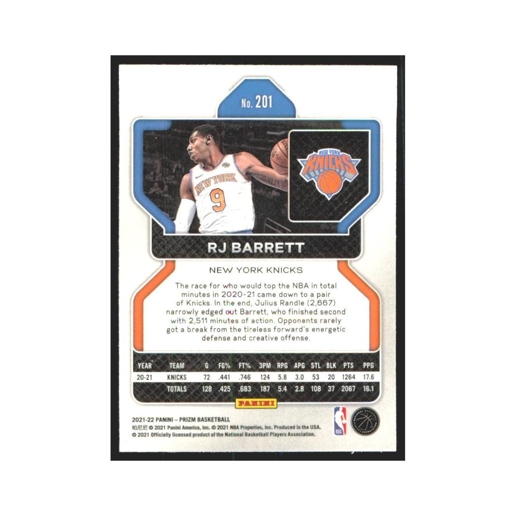 2021 Panini Prizm RJ Barrett Knicks #201