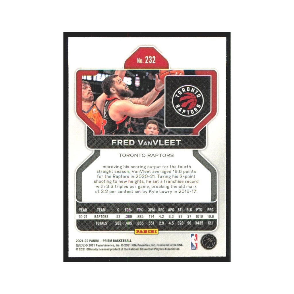 2021 Panini Prizm Fred VanVleet Raptors #232