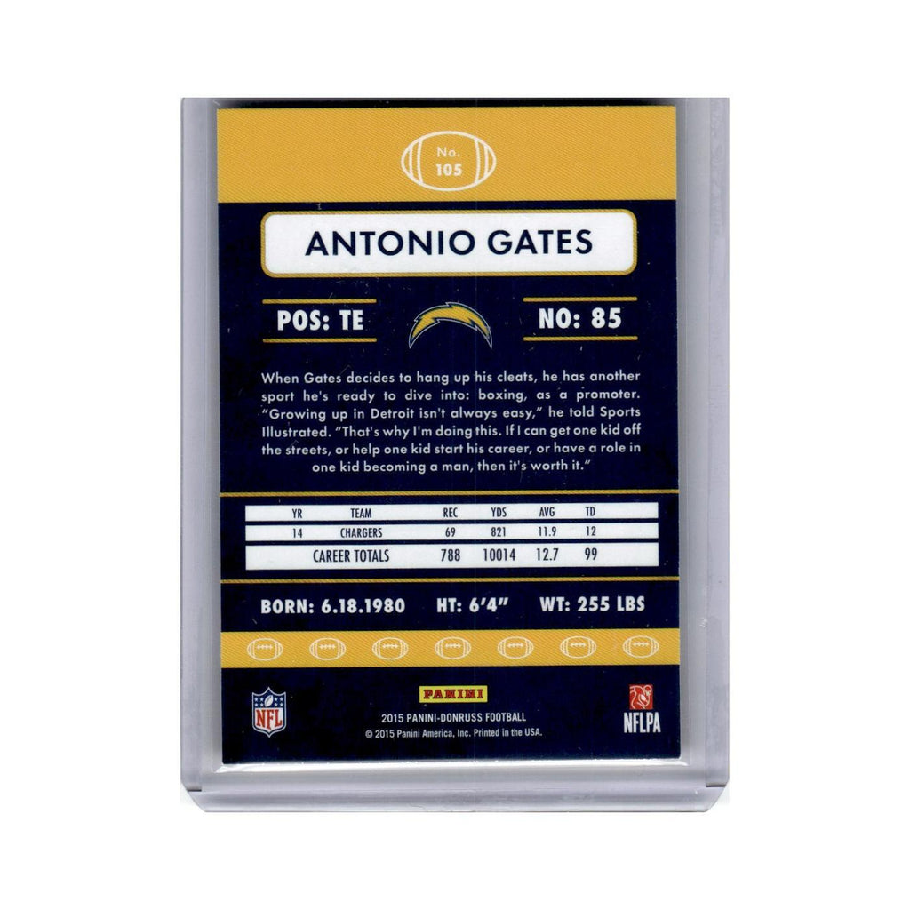 Antonio Gates 2015 Donruss #105 San Diego Chargers Football Card NM