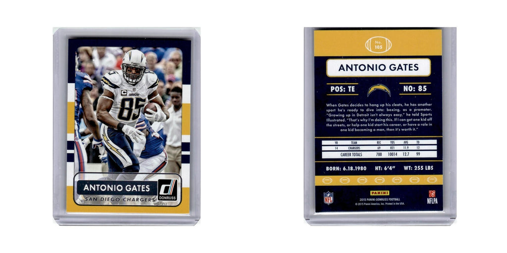 Antonio Gates 2015 Donruss #105 San Diego Chargers Football Card NM