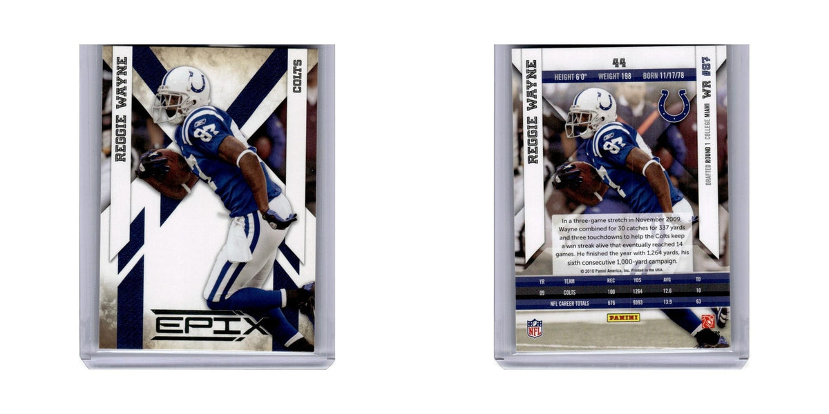 Reggie Wayne 2010 Panini Epix #44 Indianapolis Colts Football Card NM