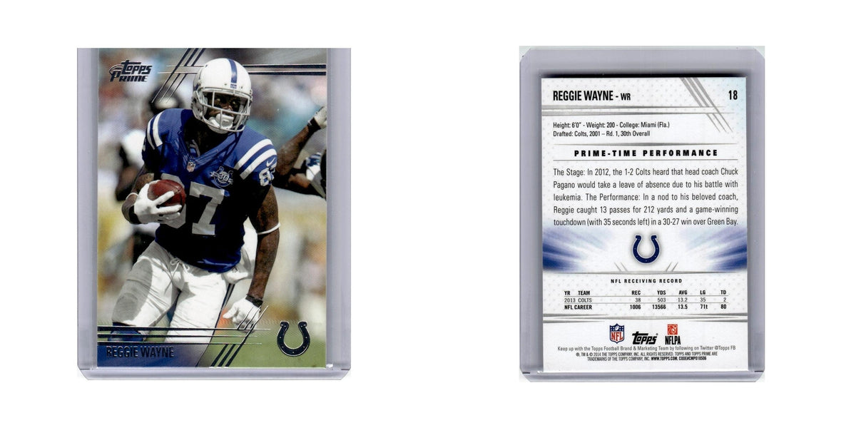 Reggie Wayne 2014 Topps Prime #18 Indianapolis Colts Football Card NM