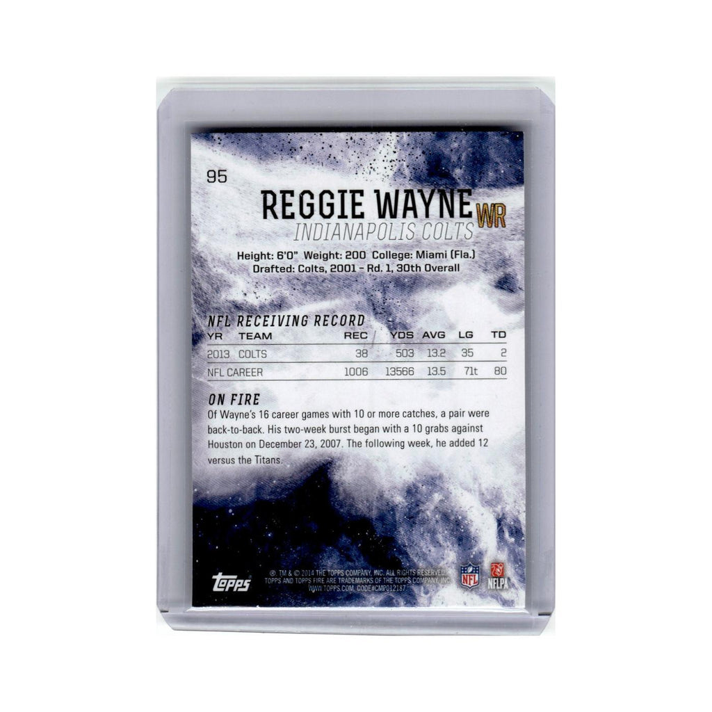 Reggie Wayne 2014 Topps Fire #95 Indianapolis Colts Football Card NM