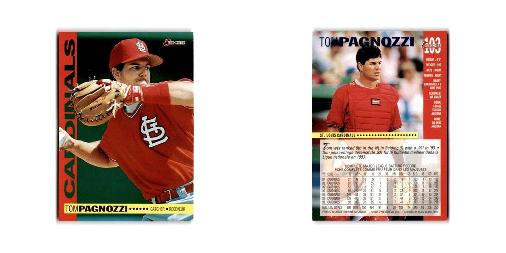 Tom Pagnozzi 1994 O-Pee-Chee #103 St. Louis Cardinals Baseball Card NM