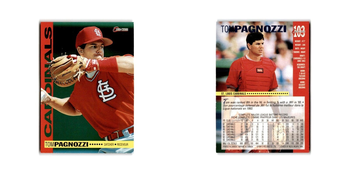 Tom Pagnozzi 1994 O-Pee-Chee #103 St. Louis Cardinals Baseball Card NM