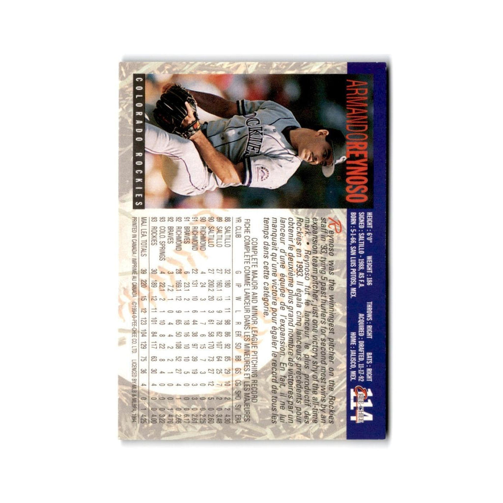 Armando Reynoso 1994 O-Pee-Chee #114 Colorado Rockies Baseball Card NM