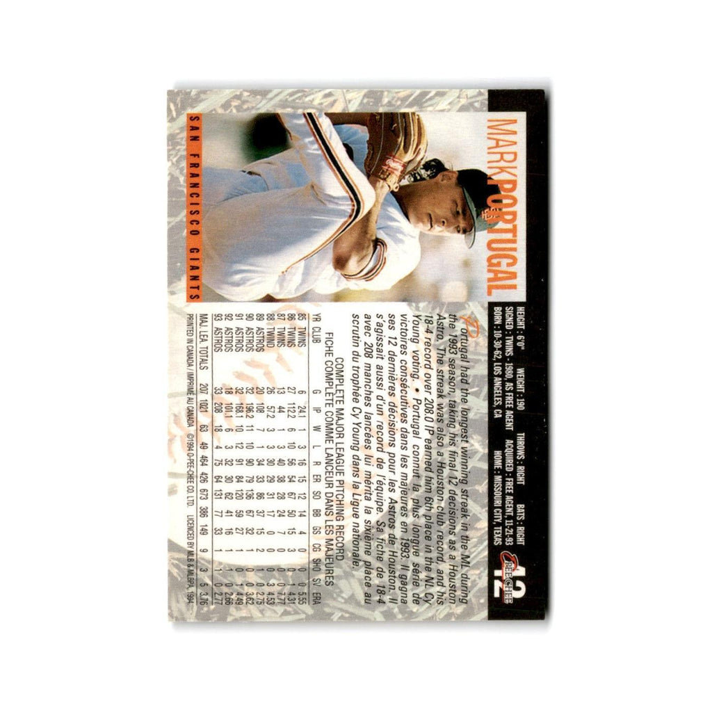 Mark Portugal 1994 O-Pee-Chee #42 San Francisco Giants Baseball Card NM