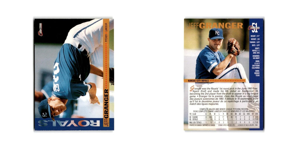 Jeff Granger 1994 O-Pee-Chee #51 Kansas City Royals Baseball Card NM