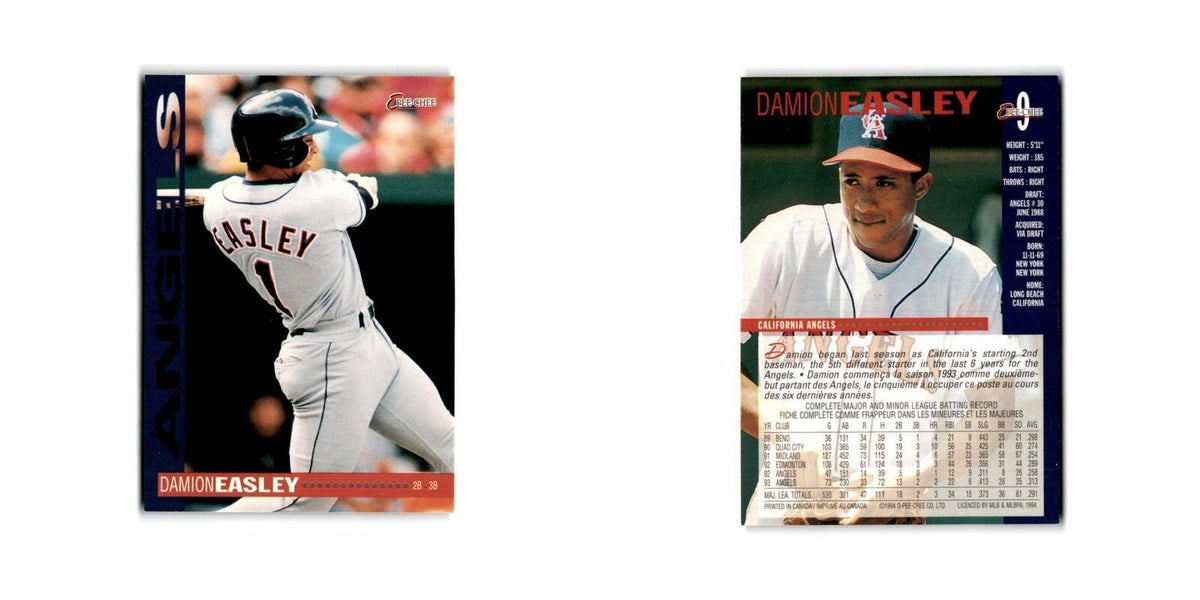 Damion Easley 1994 O-Pee-Chee #9 California Angels Baseball Card NM