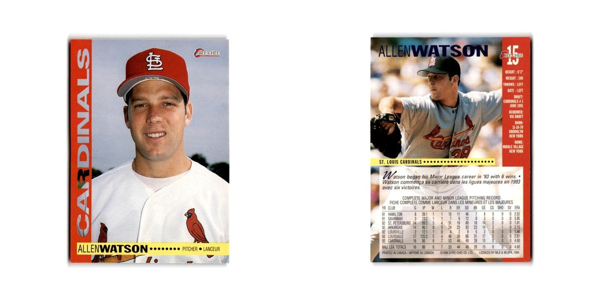 Allen Watson 1994 O-Pee-Chee #15 St. Louis Cardinals Baseball Card NM