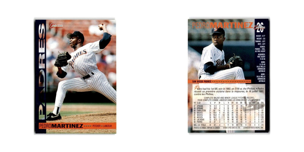 Pedro A. Martinez 1994 O-Pee-Chee #26 San Diego Padres Baseball Card NM