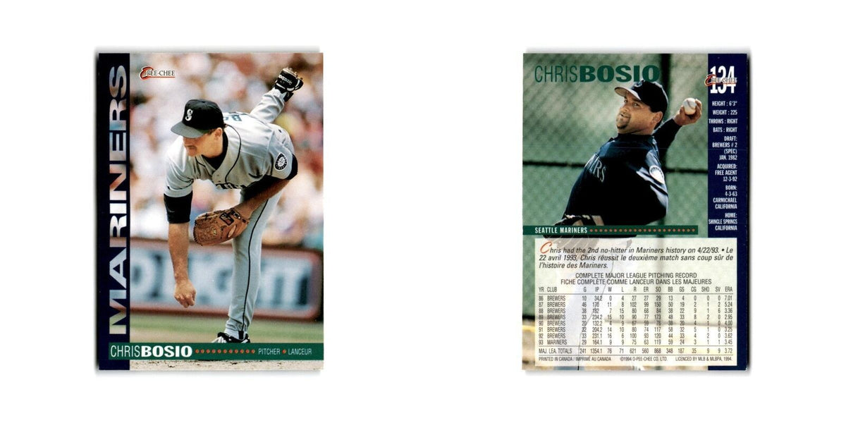Chris Bosio 1994 O-Pee-Chee #134 Seattle Mariners Baseball Card NM
