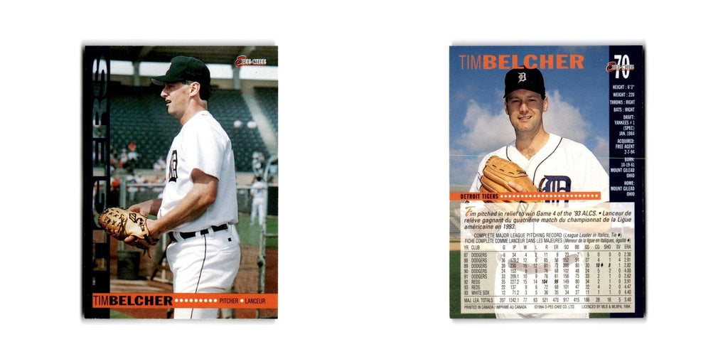 Tim Belcher 1994 O-Pee-Chee #70 Detroit Tigers Baseball Card NM