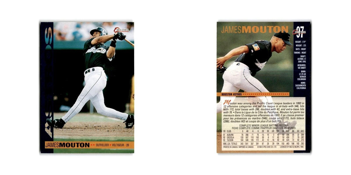 James Mouton 1994 O-Pee-Chee #97 Houston Astros Baseball Card NM