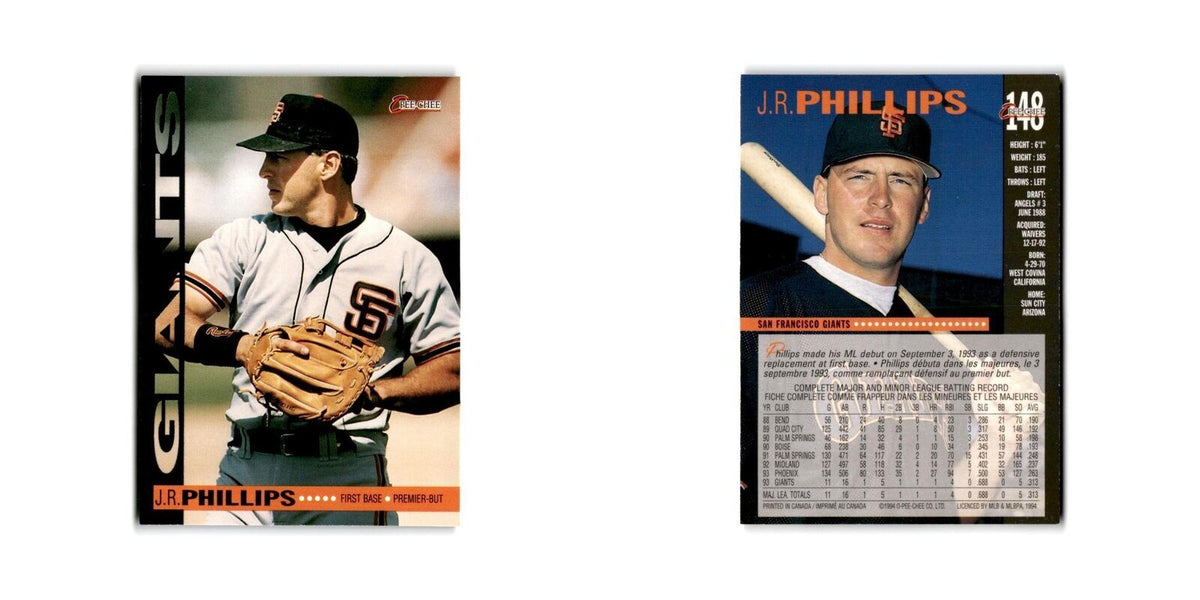 J.R. Phillips Rookie 1994 O-Pee-Chee #148 San Francisco Giants Baseball Card NM