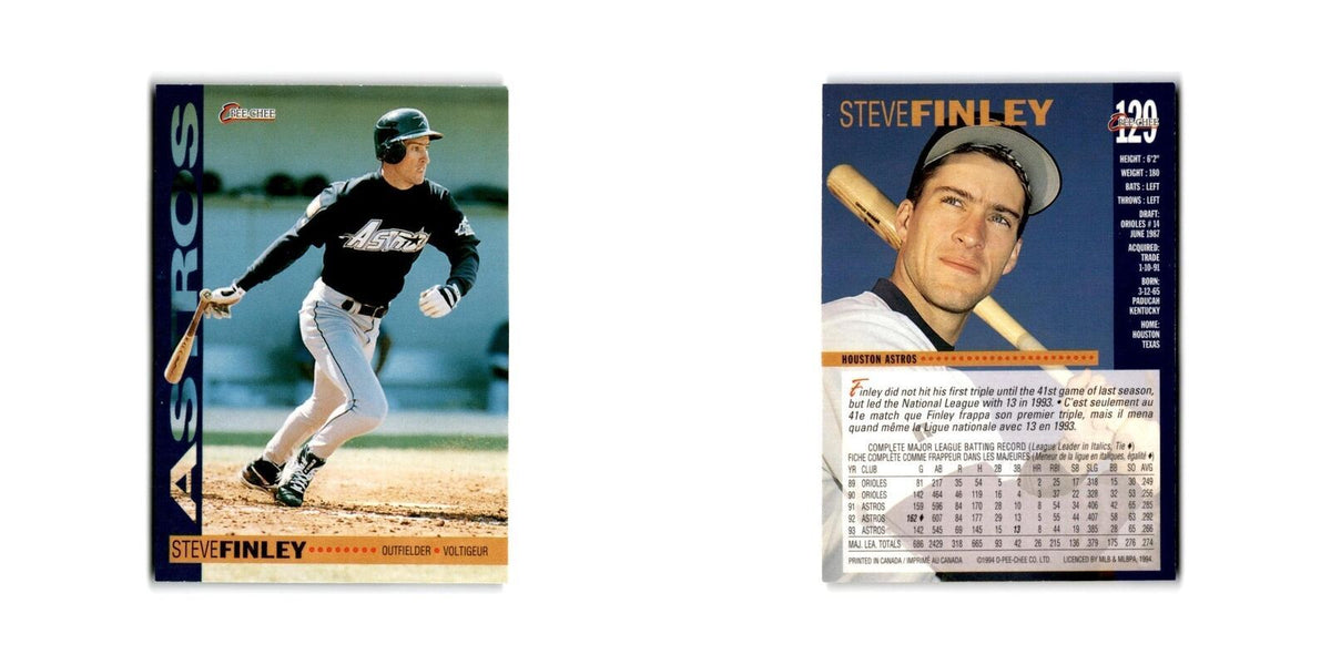 Steve Finley 1994 O-Pee-Chee #129 Houston Astros Baseball Card NM