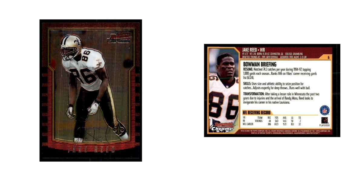 2000 Bowman Chrome Jake Reed Football Cards #6