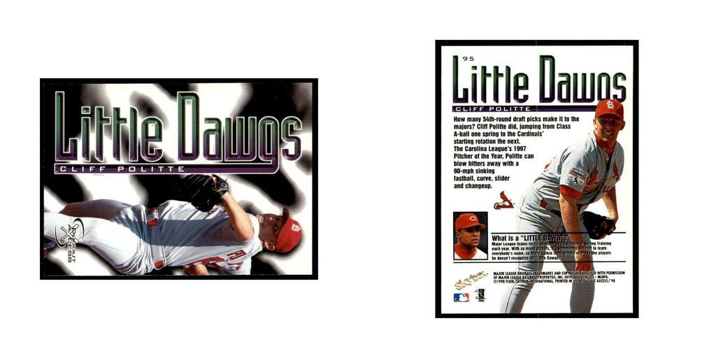 1998 SkyBox Dugout Axcess Cliff Politte Baseball Cards #95