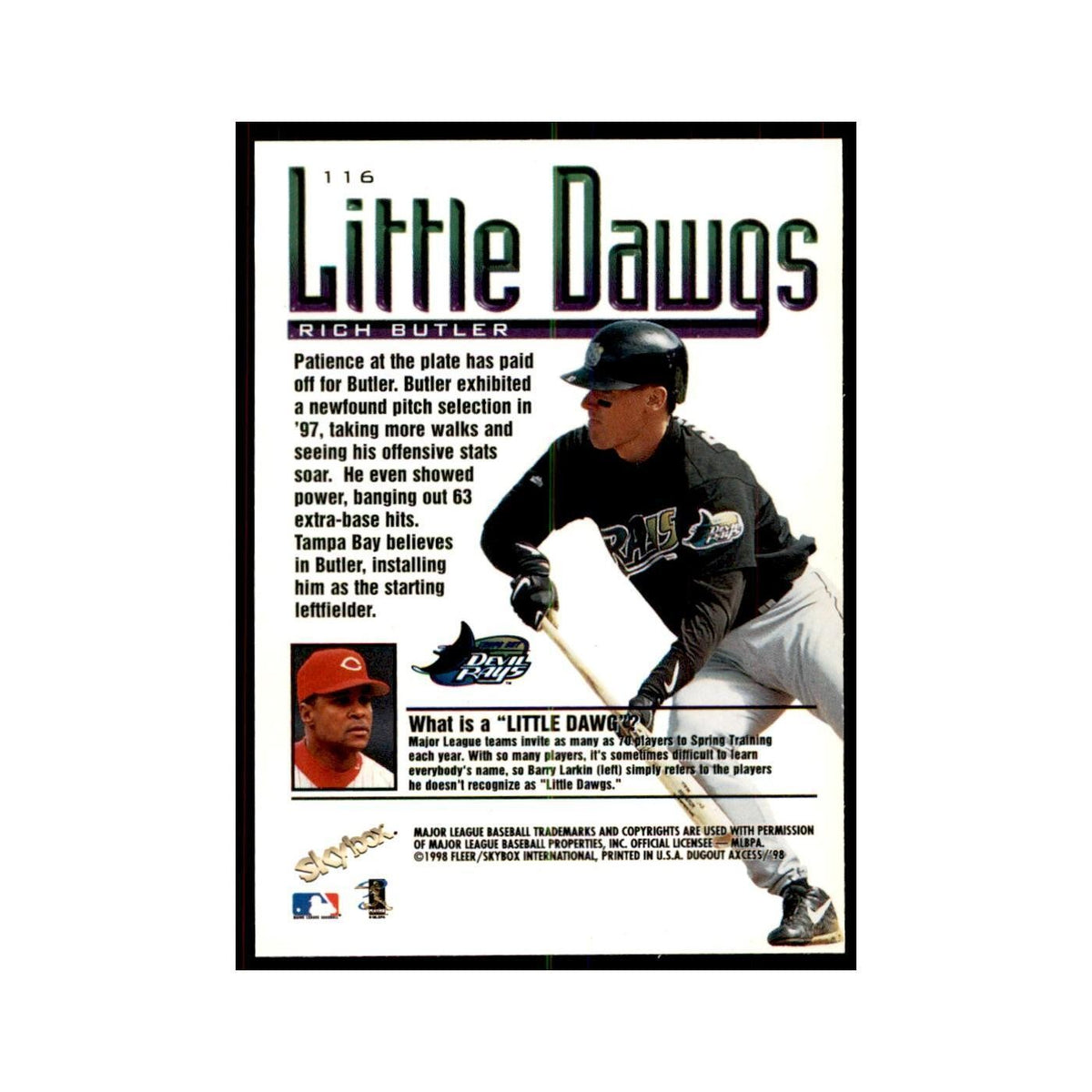1998 SkyBox Dugout Axcess Rich Butler Baseball Cards #116