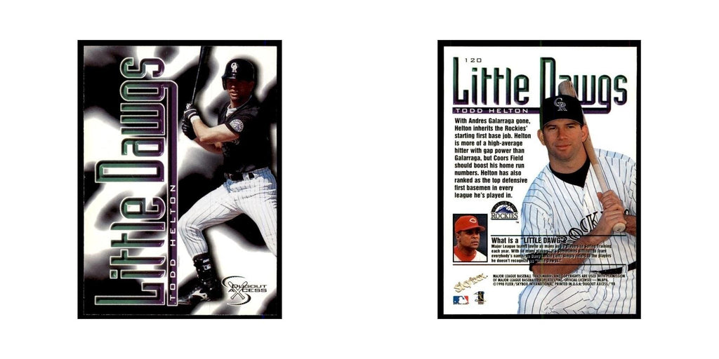 1998 SkyBox Dugout Axcess Todd Helton Baseball Cards #120