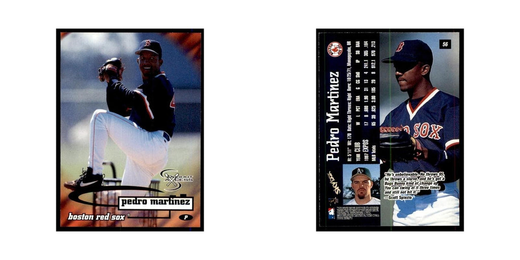 1998 SkyBox Dugout Axcess Pedro Martinez Baseball Cards #56