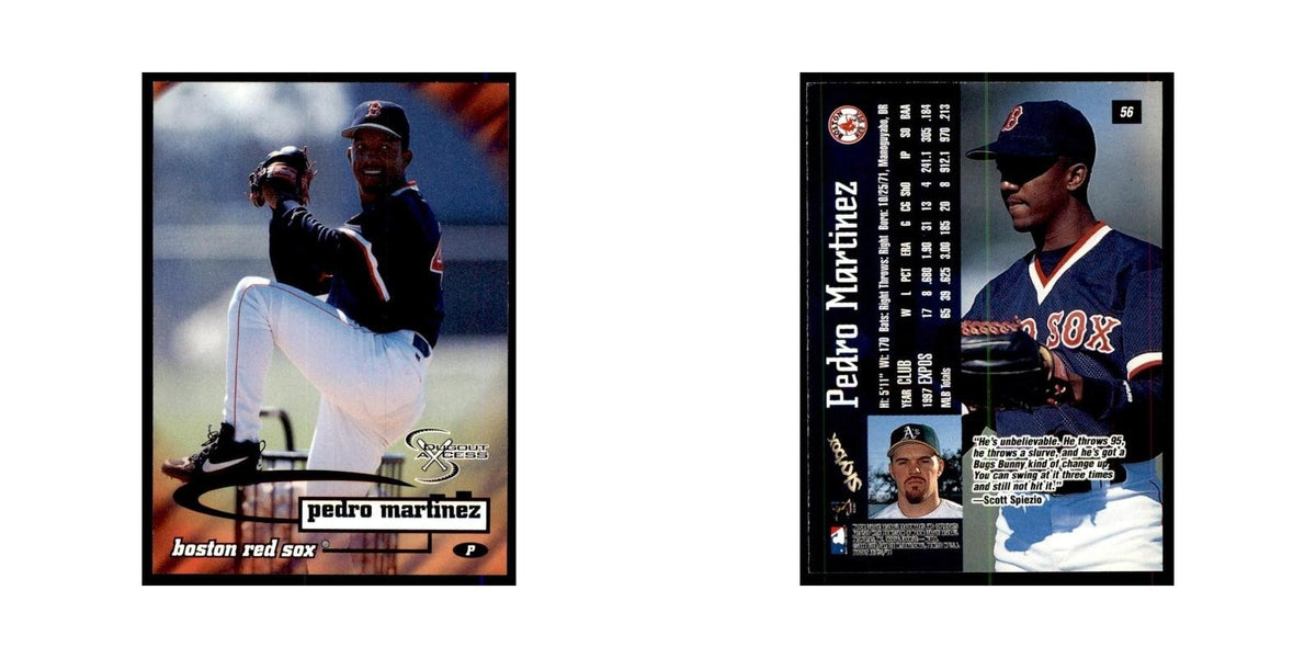 1998 SkyBox Dugout Axcess Pedro Martinez Baseball Cards #56