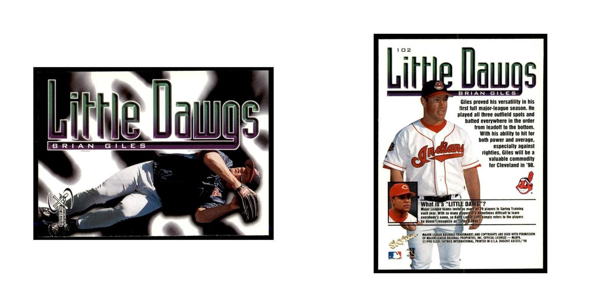 1998 SkyBox Dugout Axcess Brian Giles Baseball Cards #102