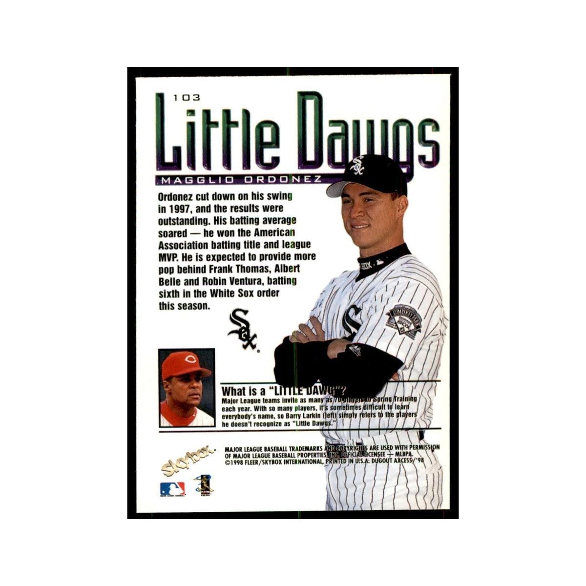1998 SkyBox Dugout Axcess Magglio Ordonez Baseball Cards #103