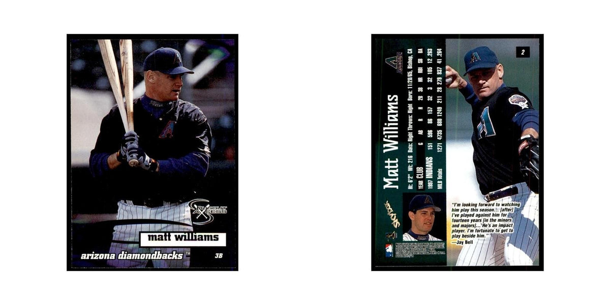 1998 SkyBox Dugout Axcess Matt Williams Baseball Cards #2
