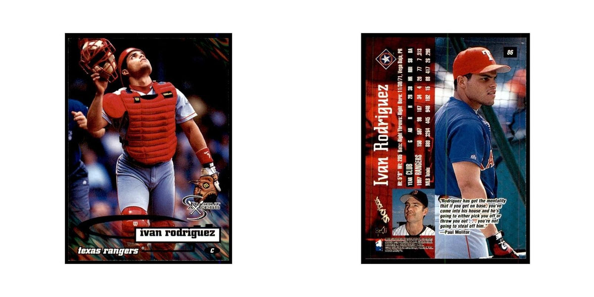 1998 SkyBox Dugout Axcess Ivan Rodriguez Baseball Cards #86