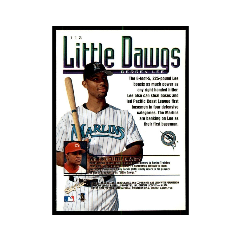 1998 SkyBox Dugout Axcess Derrek Lee Baseball Cards #112
