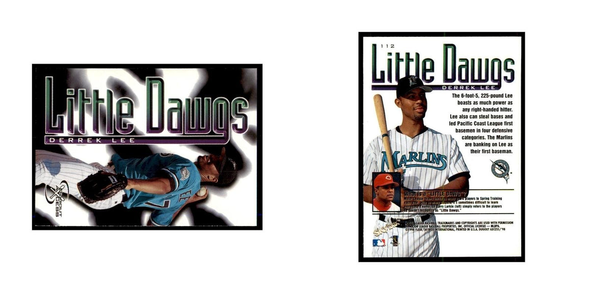1998 SkyBox Dugout Axcess Derrek Lee Baseball Cards #112