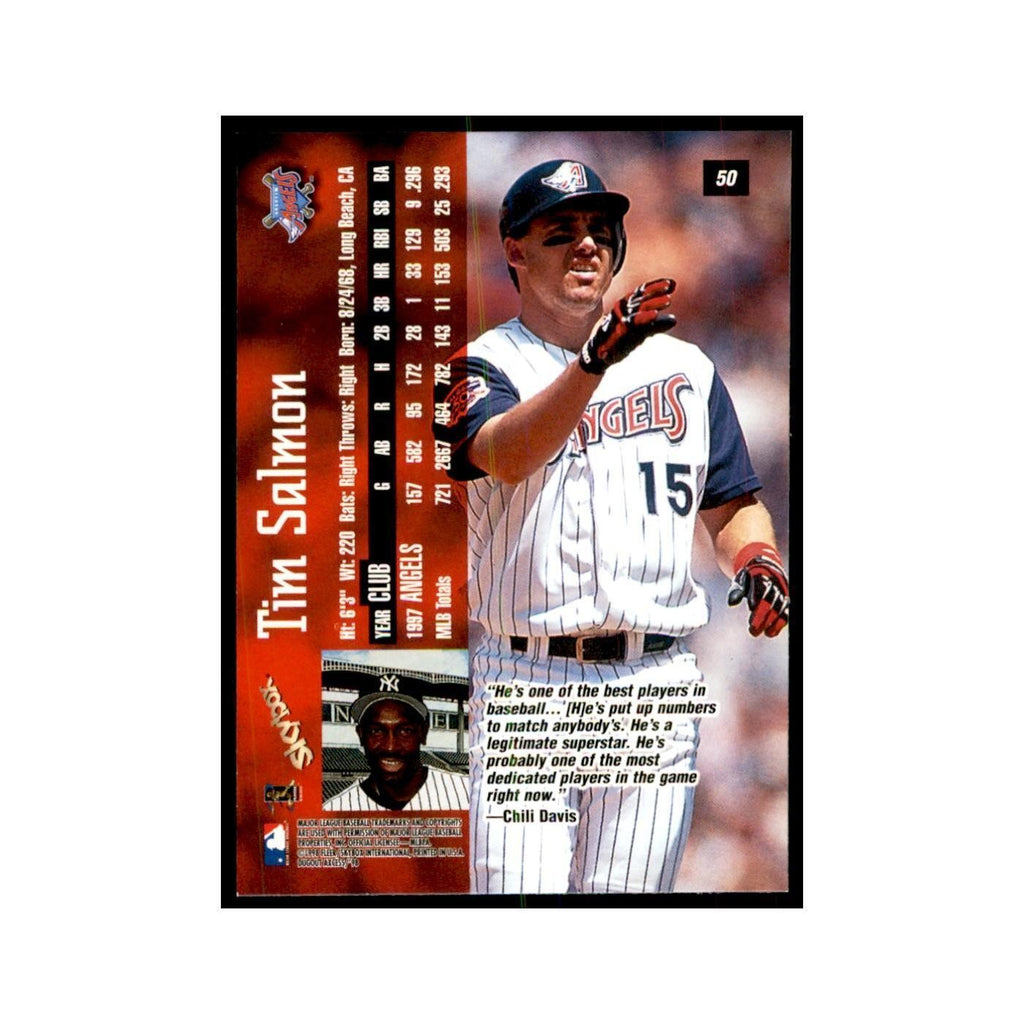 1998 SkyBox Dugout Axcess Tim Salmon Baseball Cards #50