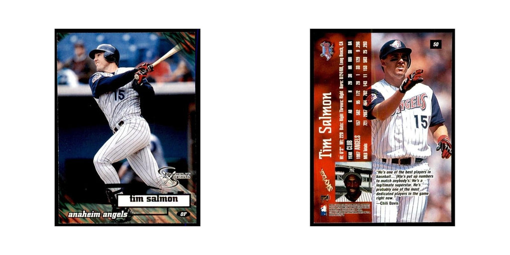 1998 SkyBox Dugout Axcess Tim Salmon Baseball Cards #50