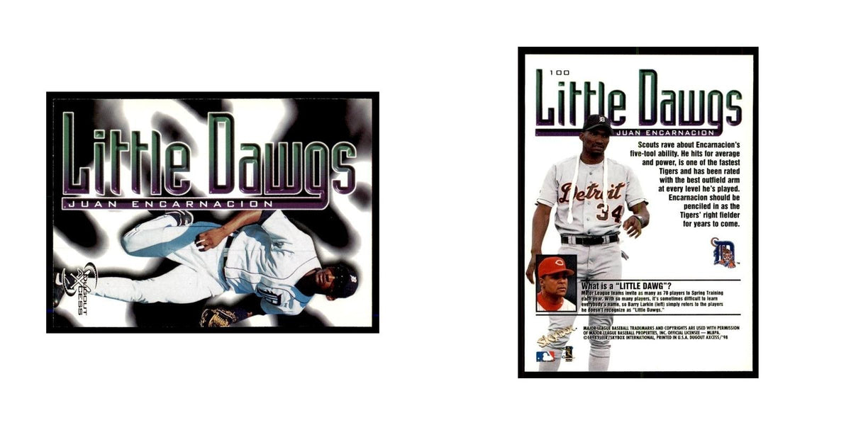 1998 SkyBox Dugout Axcess Juan Encarnacion Baseball Cards #100